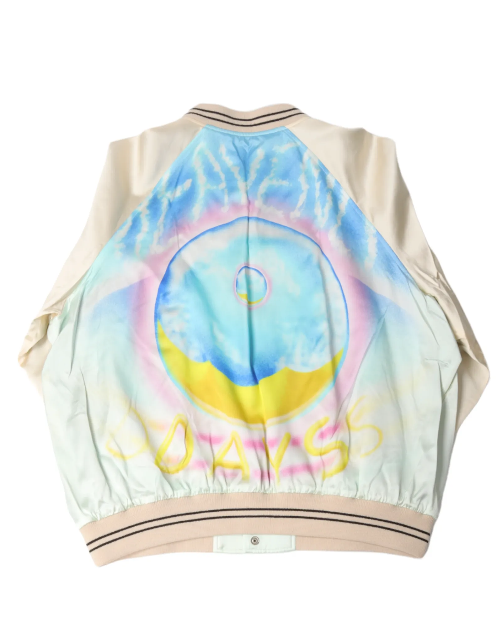 "Heavenly Days" Printed Satin Teddy Jacket