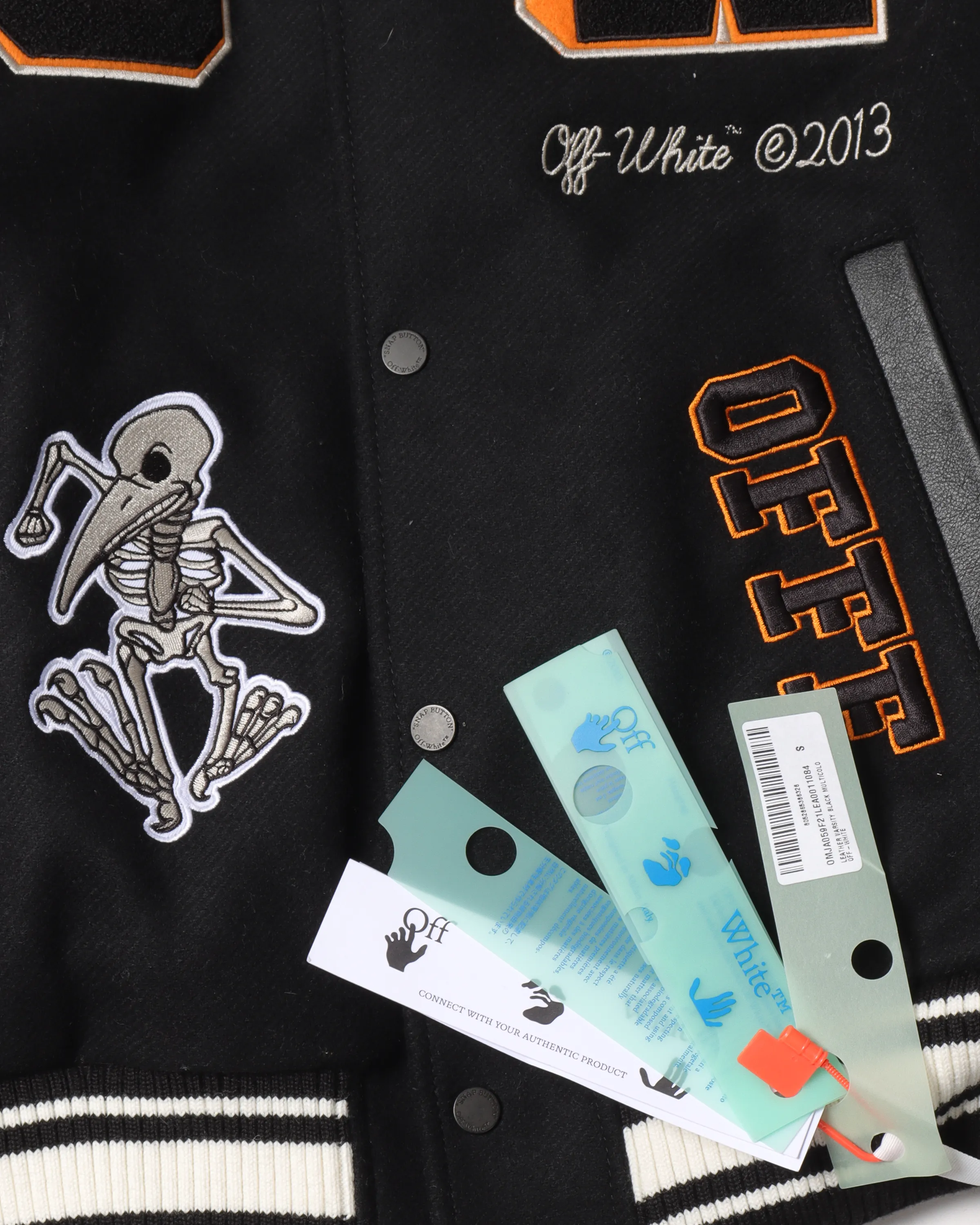 "Laboratory Of Fun" Leather Varsity Jacket