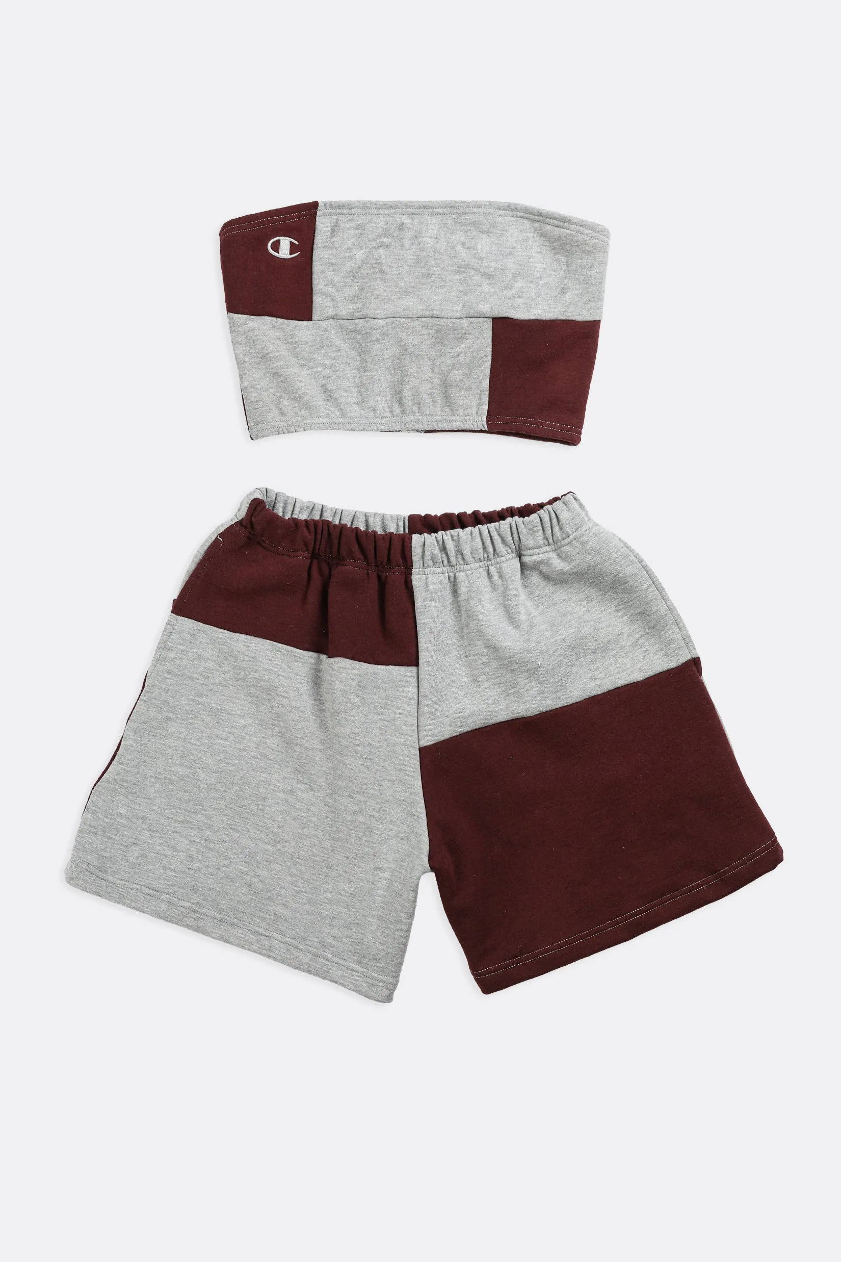 Rework Champion Patchwork Sweatshorts Set - M