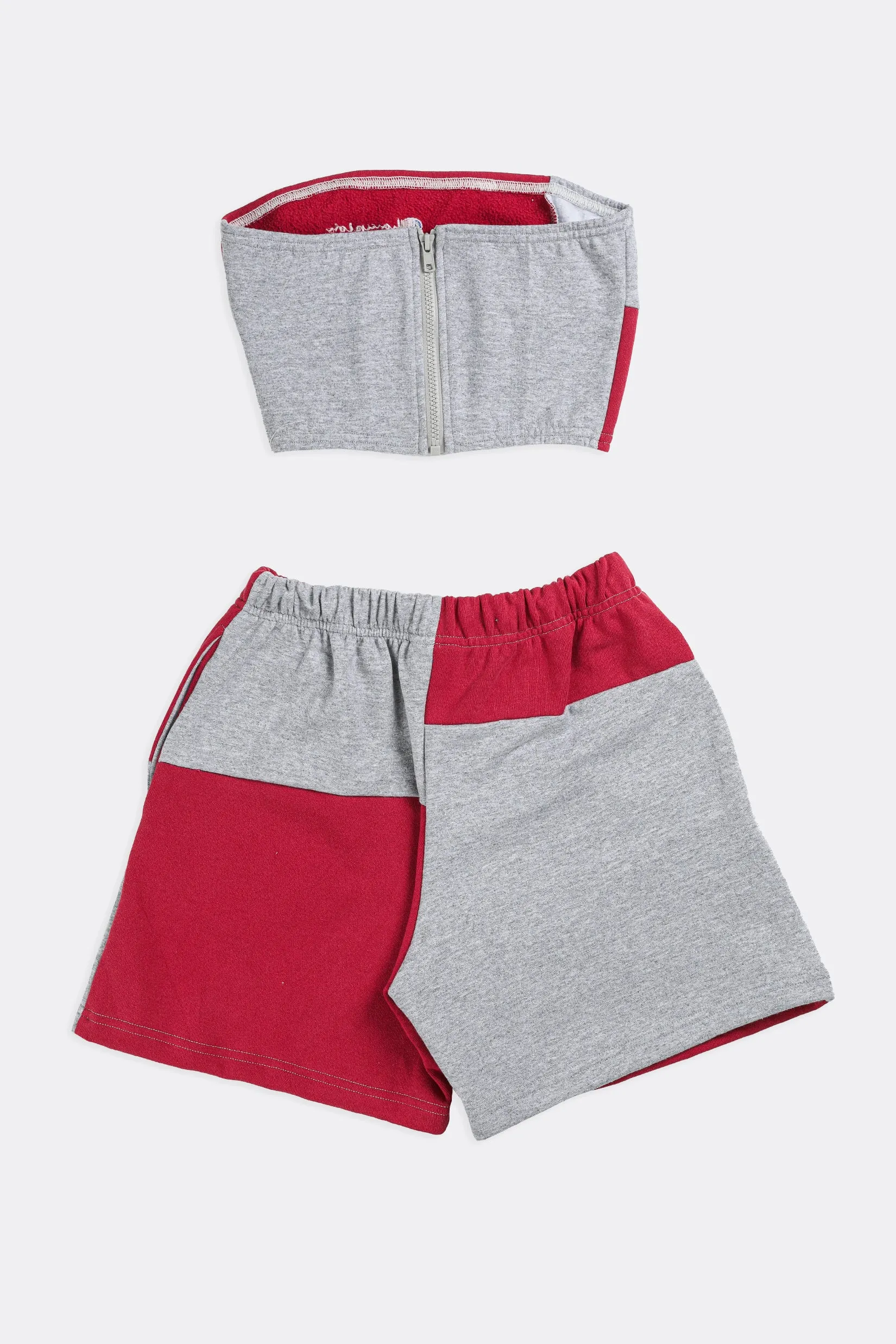 Rework Champion Patchwork Sweatshorts Set - XS