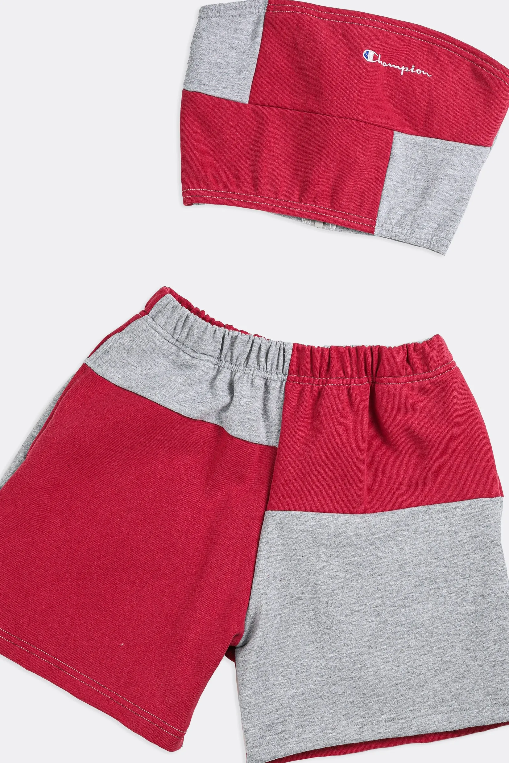 Rework Champion Patchwork Sweatshorts Set - XS