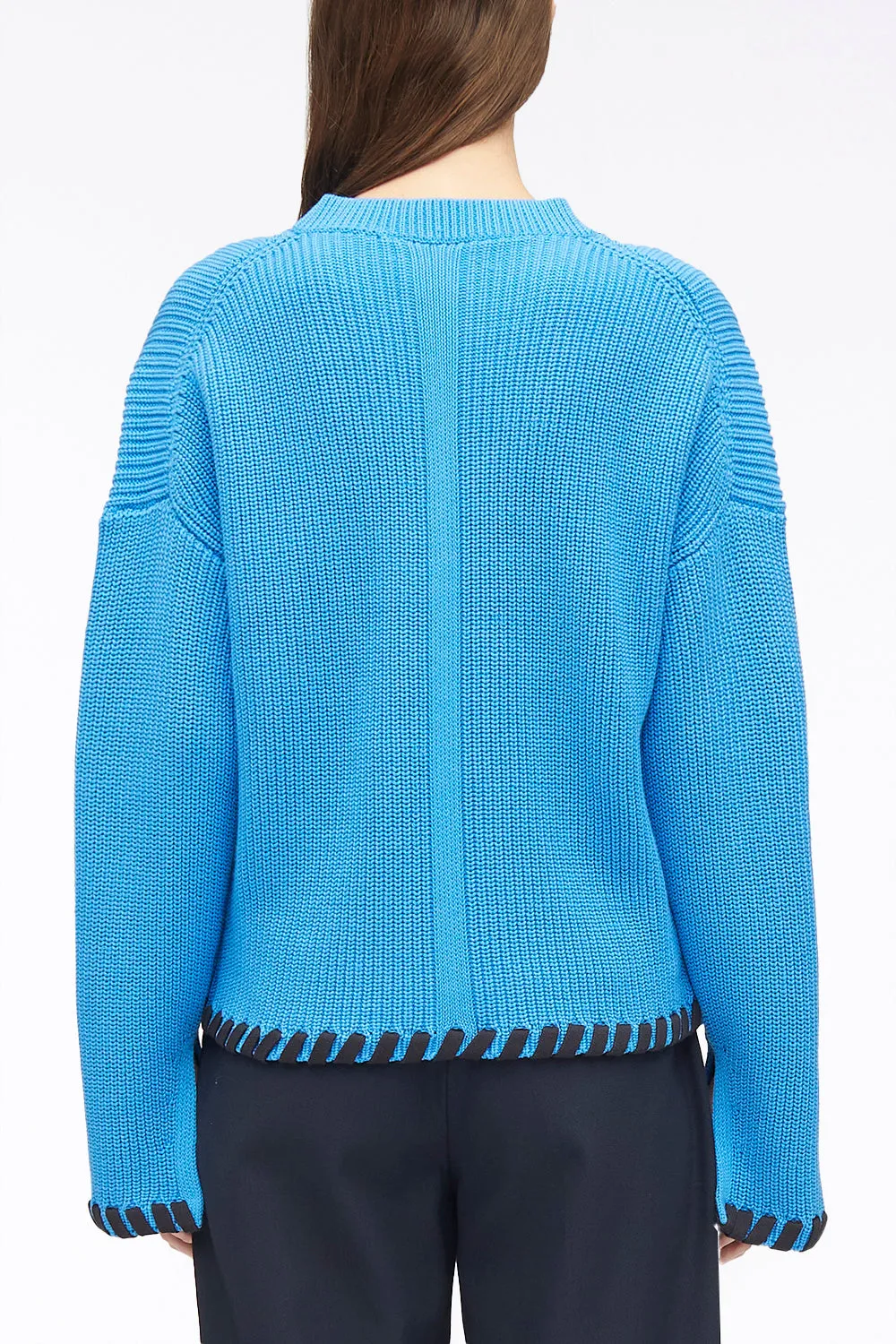 Ribbed V-Neck Jumper