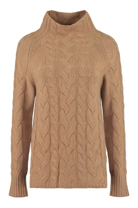 'S Max Mara Cable Knit Turtleneck Jumper