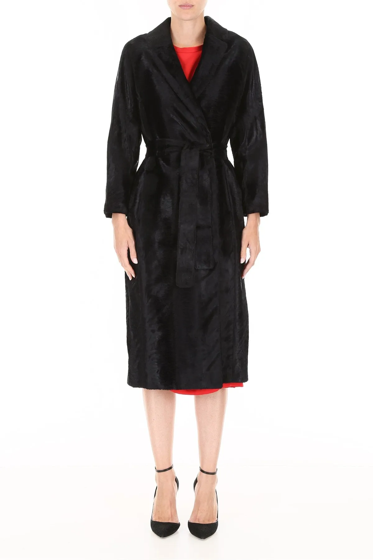 'S Max Mara Karakul-Effect Coat