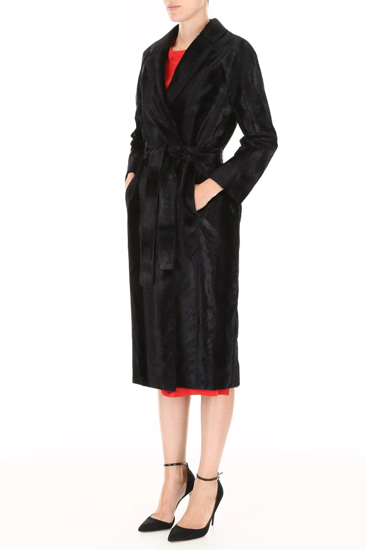 'S Max Mara Karakul-Effect Coat