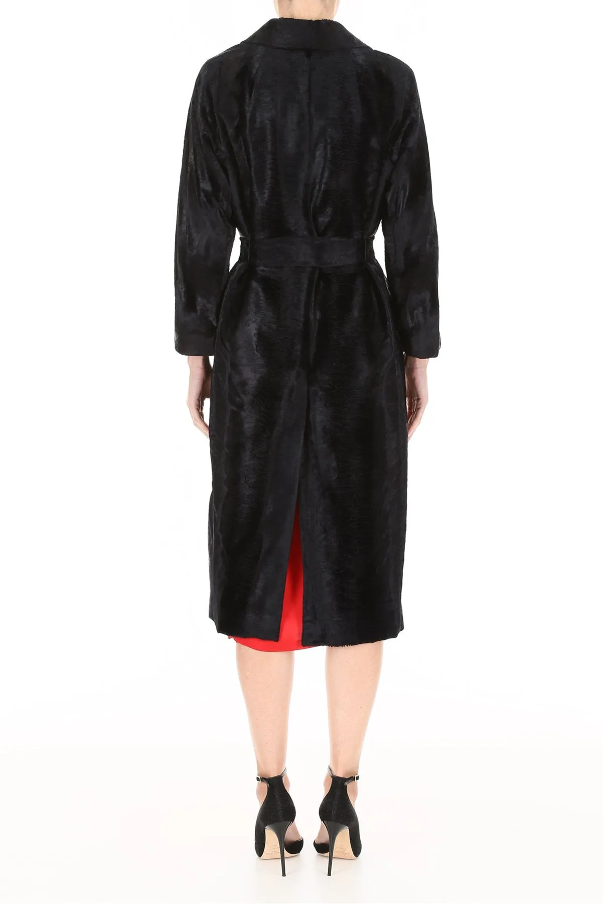 'S Max Mara Karakul-Effect Coat