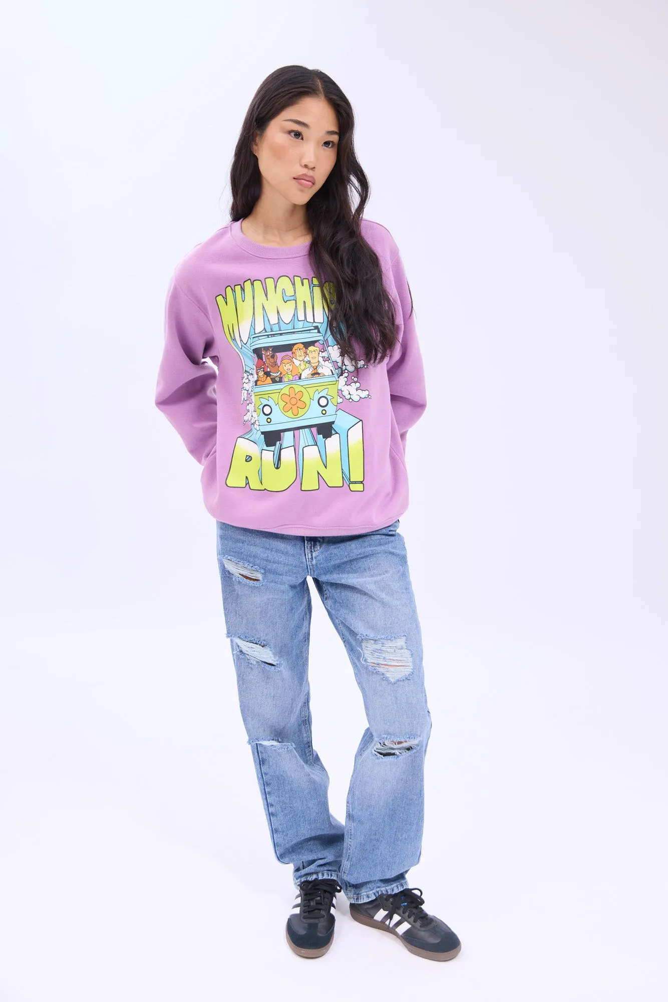 Scooby-Doo Munchies Run Graphic Crew Neck Sweatshirt