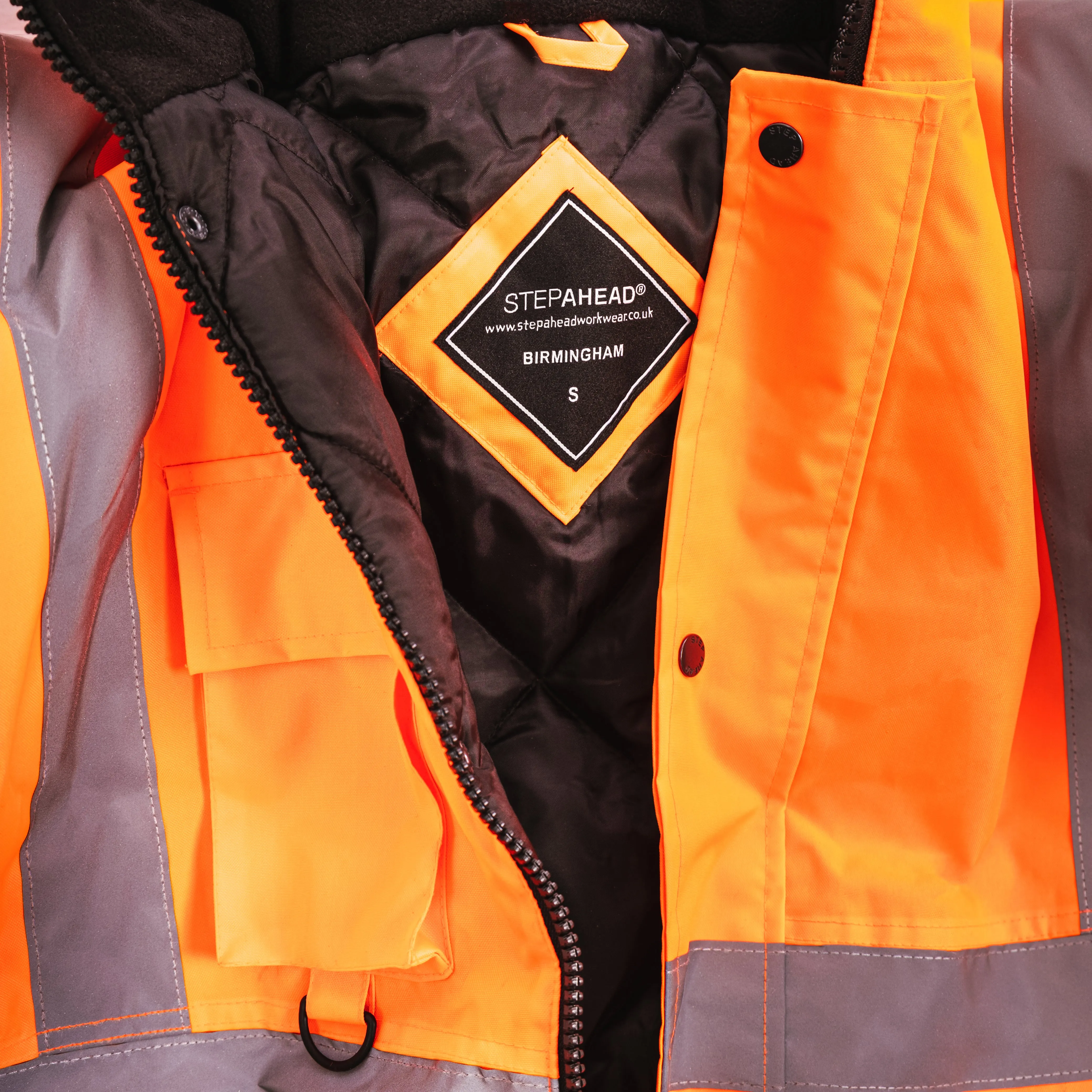 Step Ahead Hi Visibility Orange Parka Jacket