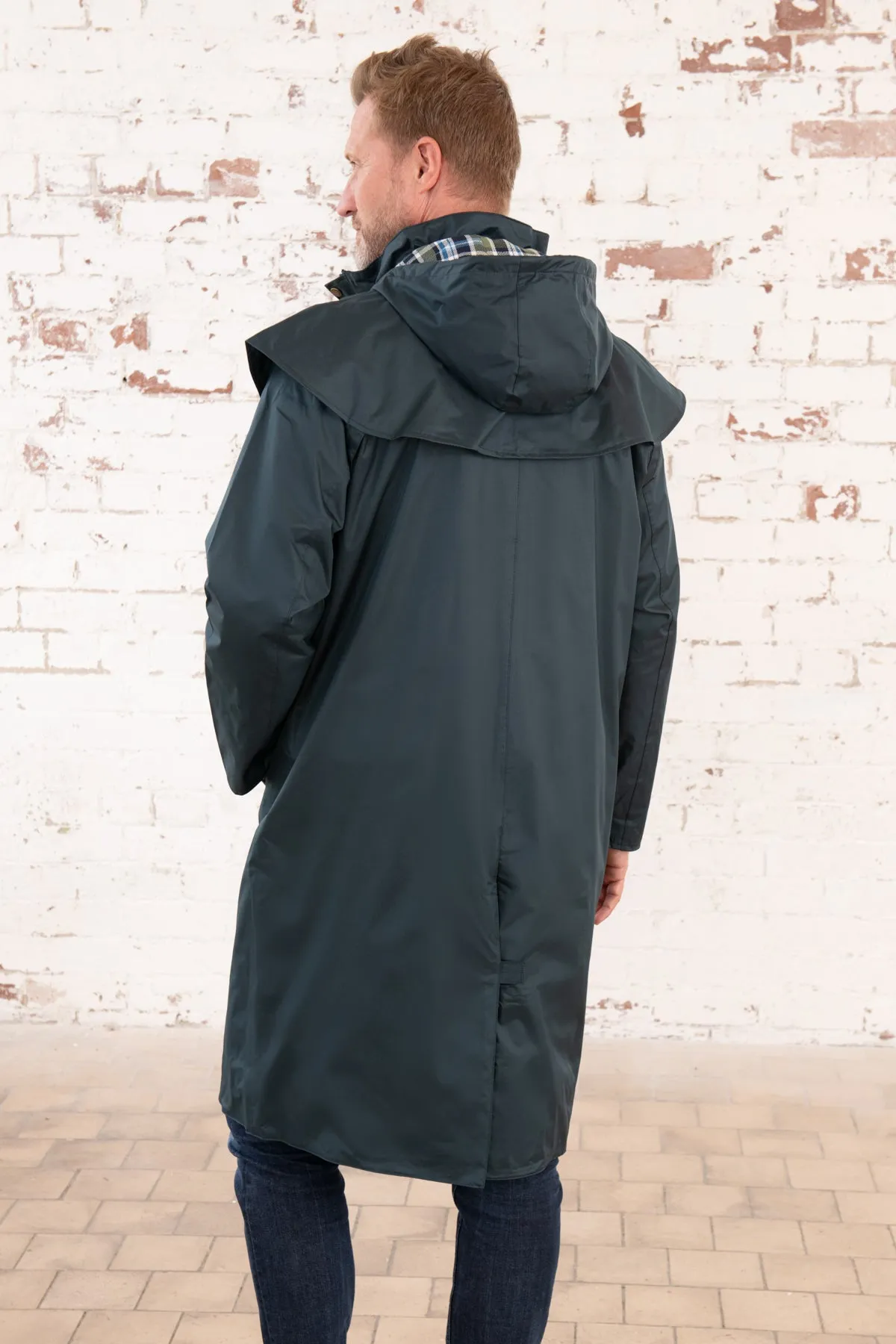 Stockman Full Length Rain Coat - Navy