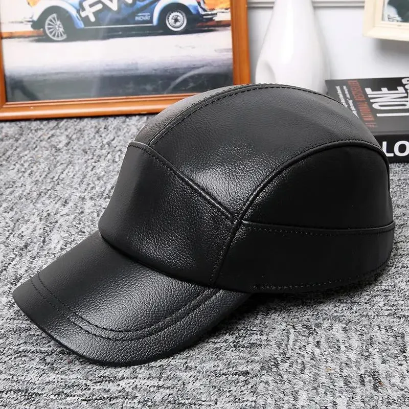 Stylish Leather Baseball Cap