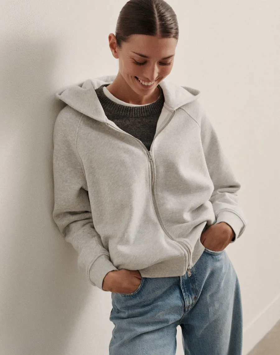 The ZIP HOODY Relaxed-fit - Ice Grey