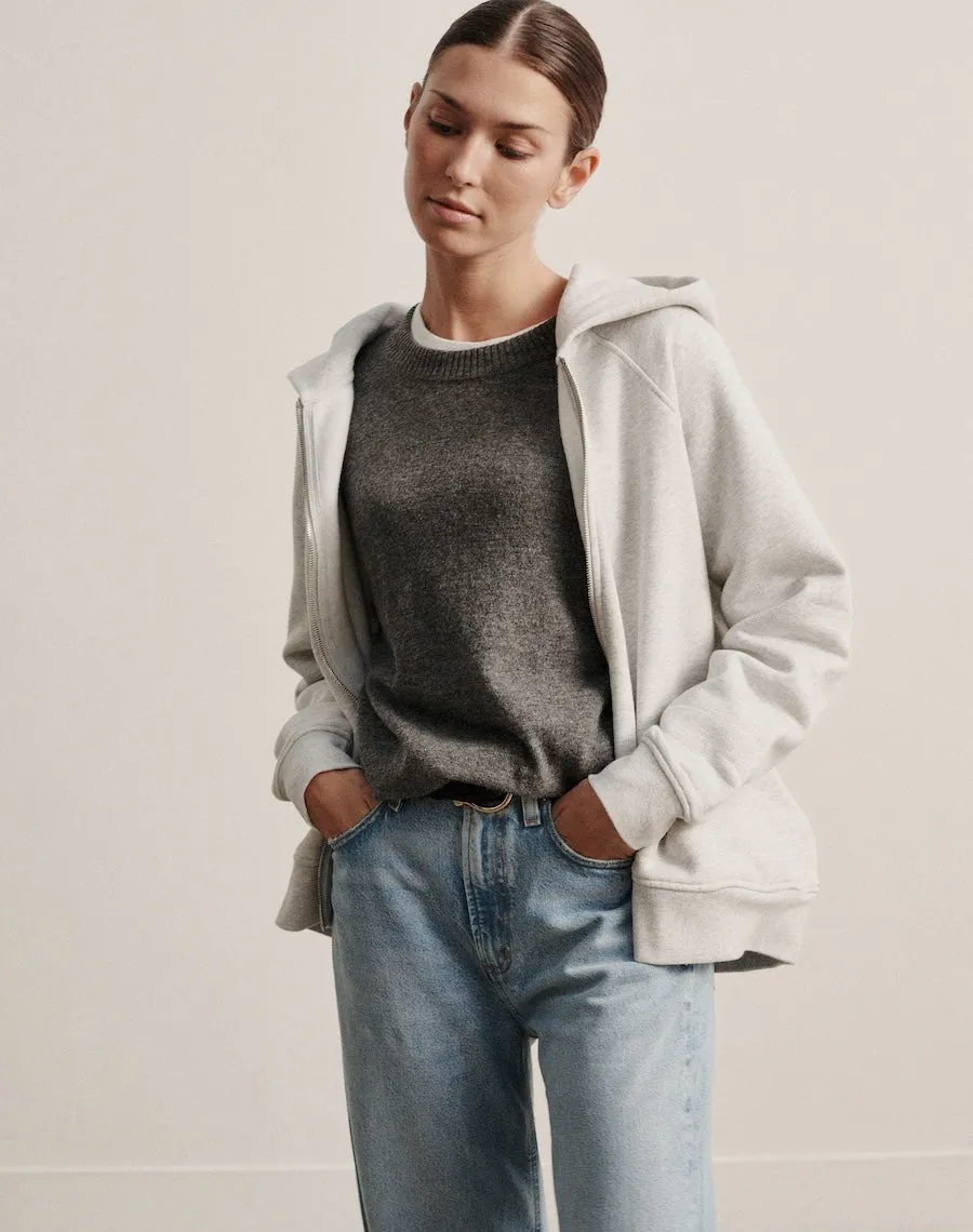 The ZIP HOODY Relaxed-fit - Ice Grey