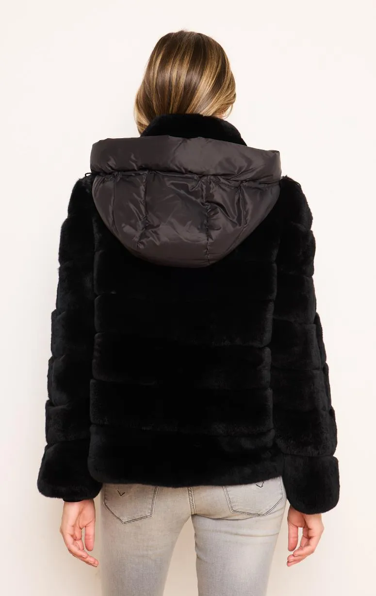 Violanti- Rabbit Jacket with Removeable Hood