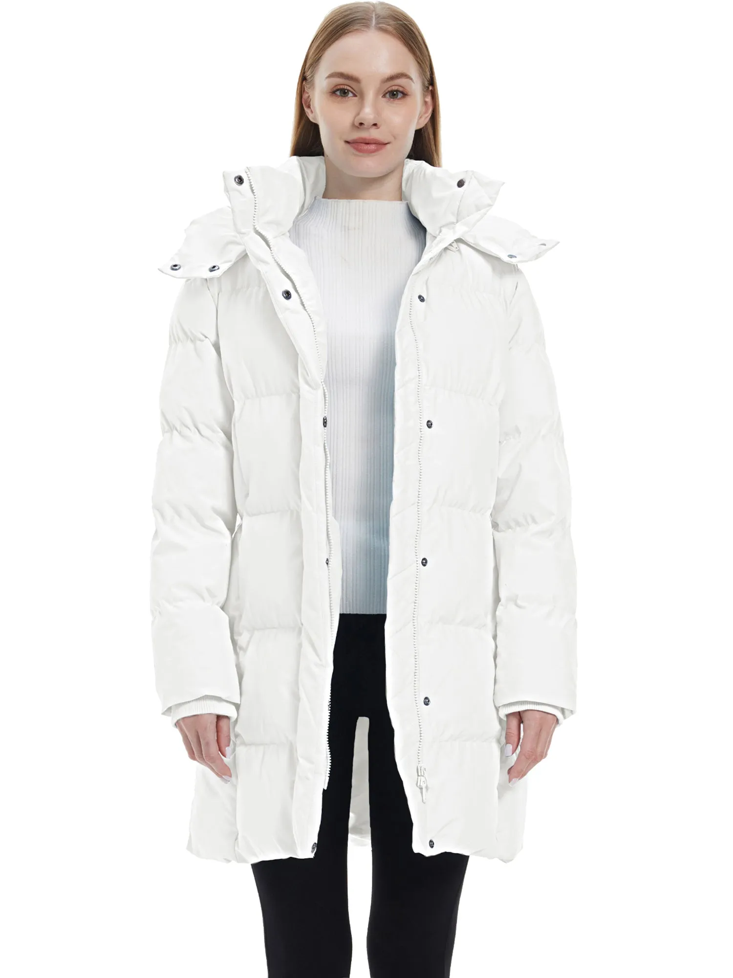 Wantdo Women's Hooded Puffer Jacket Warm Winter Coat Quilted Winter Outerwear