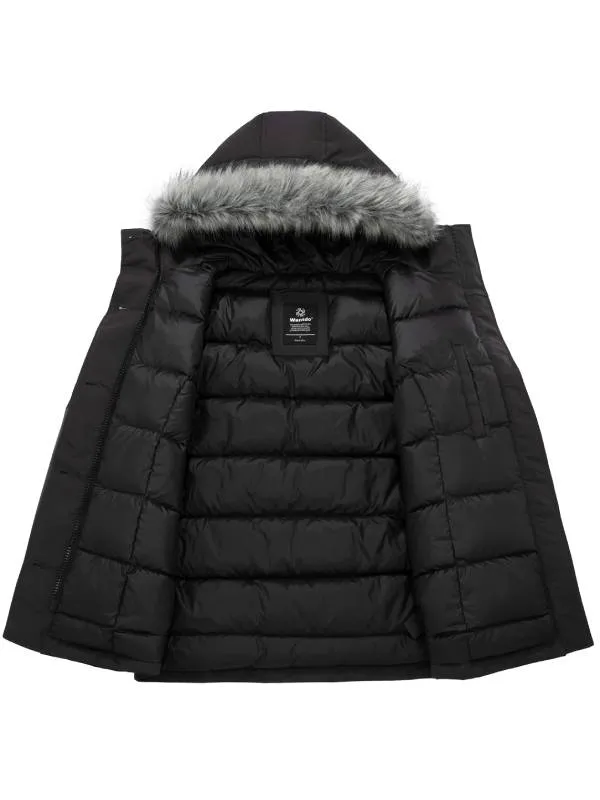 Women's Down Jacket Waterproof Snow Coat Warm Puffer Parka Jacket with Faux Fur Hood Arctic I