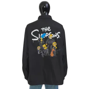 x The Simpsons Oversized Printed Rain Jacket In Black