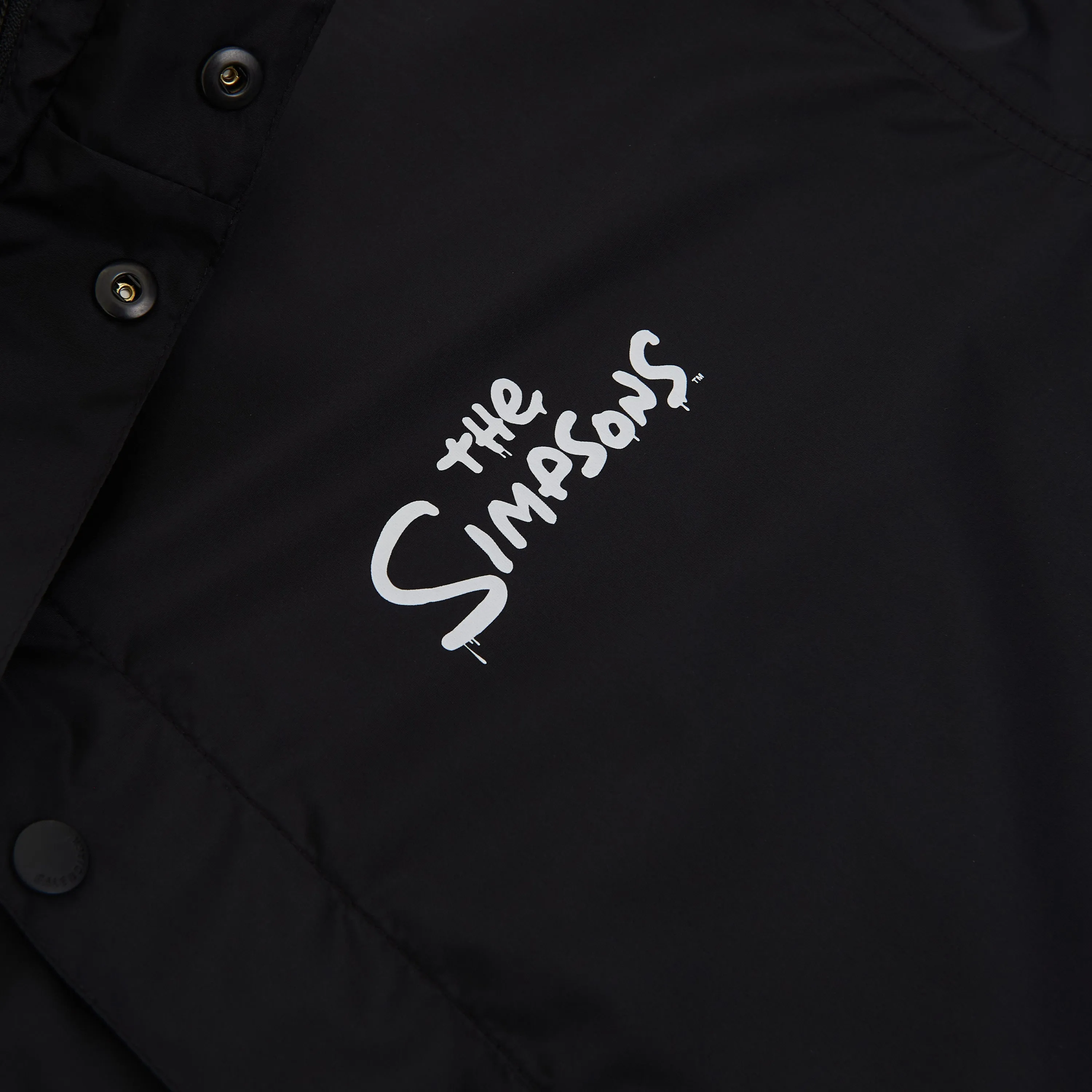 x The Simpsons Oversized Printed Rain Jacket In Black